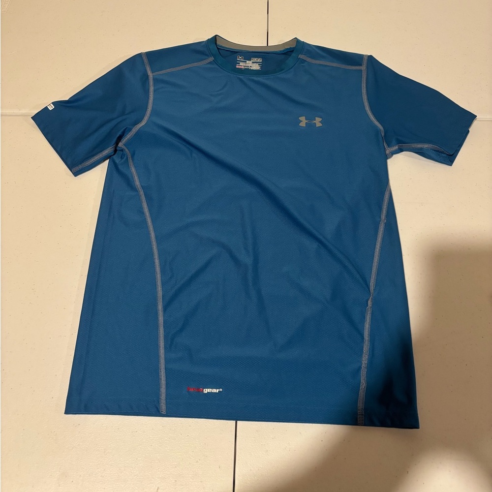 Under Armour Heatgear Blue Polyester Athletic Tee Men’s Size M